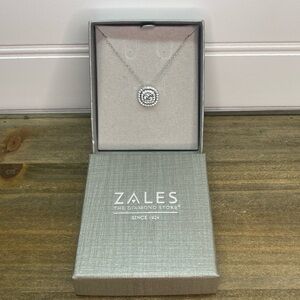 Zales Silver Halo Necklace New in Box